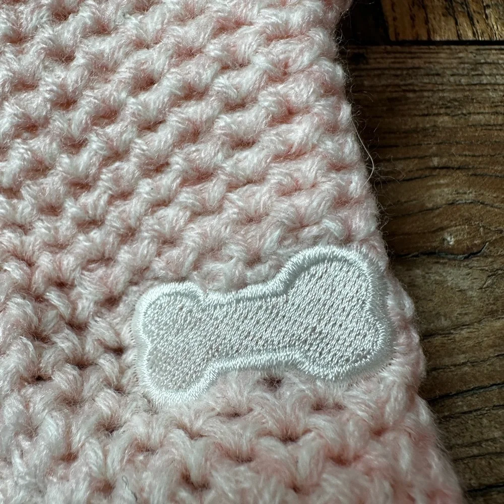 Cozy Pink Knit Sweater for pet dog